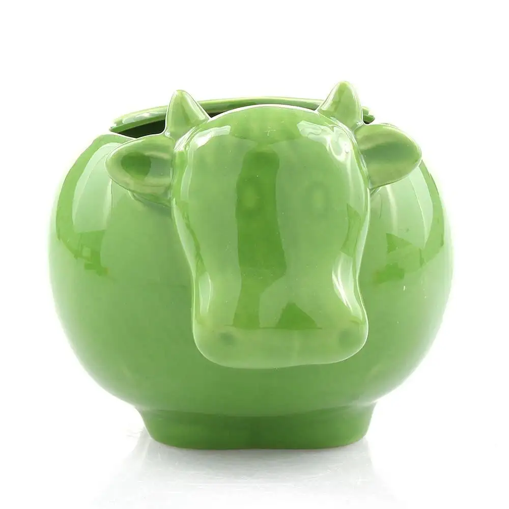 Decorative ceramic animal cow flower pot