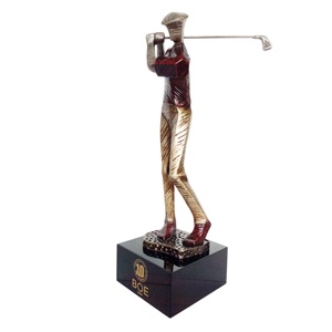 Trofeos de torneo de golf de resina y metal personalizados al por mayor, copa de pelota de golf perpetua, premio de recuerdo, regalo de empresa - Product Image 1