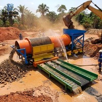Trommel Scrubber Antidesgaste de 80-100 TPH con Tambor de Cribado Integrado para Estación de Procesamiento de Grava Rica en Arcilla y Oro