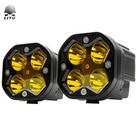 Systèmes d'éclairage automobile haute qualité 40W 12V IP68 3 pouces 4 lentilles blanc jaune Spot LED lampe de travail pour voiture