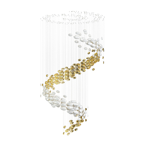 Tùy Chỉnh Trong Nhà Biệt Thự Sảnh Khách Sạn Lớn Hiện Đại Bắc Âu Trần Chiếu Sáng Đèn Chùm Cho Phòng Khách - Product Image 2