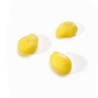 Fruitvormige marshmallow snoepjes, zacht snoep met jamvulling, druiven-perzik-mango smaak, individueel verpakt
