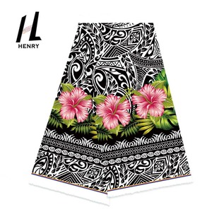 Precio de fábrica al por mayor, la más nueva tela de vestido Hawaiano con diseño de estampado Tribal polinesio de rayón para prendas de vestir - Product Image 4