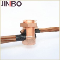 Conectores de Cable Eléctricos de Cobre para Puesta a Tierra, Tipo Abrazadera de Perno Dividido de Latón/Cobre 35mm²