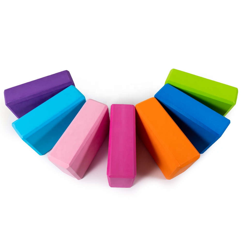 Экологичный фитнес-блок без запаха для йоги, мягкая нескользящая поверхность, изготовленный на заказ пенопластовый блок для йоги высокой плотности