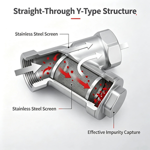 SS316 Internal Thread Y Type Pipeline <b>Filter</b> GL11W-16P Screw Thread <b>Tap</b> Water Pre-Strainer DN15-DN50 - Product Image 3