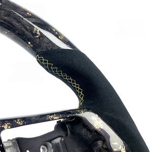 Accessoires intérieurs automobiles Volant sport en cuir véritable et fibre de carbone forgée adapté aux <span class=keywords><strong>Nissan</strong></span> 400z 370z <span class=keywords><strong>350z</strong></span> - Product Image 4
