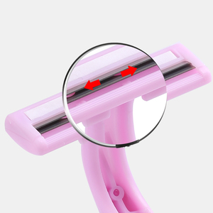 GoodMax – rasoir personnalisé avec poignée en caoutchouc rouge, rasoir de sécurité à double lame jetable pour femme - Product Image 5