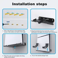 Kit de montage mural pour Play Station 5 Console mince support de contrôleur peu encombrant support d'écouteur pour PS5 Kit d'accessoires minces