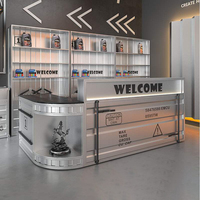 Comptoir de réception en métal de haute qualité pour voiture, bar, magasin de détail, salon de coiffure