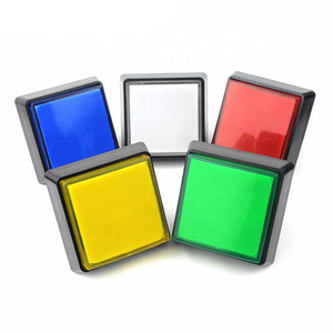 ปุ่มกดไฟ LED สีสันสดใส ขนาด 51*51 มม. สำหรับเครื่องเกมอาร์เคดแบบหยอดเหรียญ ใช้กับไฟ 12V - Product Image 1