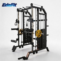 Rack de squat Smith, équipement de musculation crossover, machine de fitness en métal à charge par plaques, pour usage commercial, fabricant