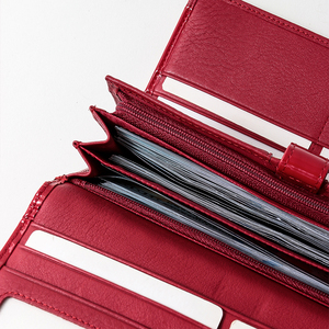 <span class=keywords><strong>Portafoglio</strong></span> da <span class=keywords><strong>Donna</strong></span> Personalizzato di <span class=keywords><strong>Grande</strong></span> Capacità, <span class=keywords><strong>Portafoglio</strong></span> Lungo in Vera Pelle con Porta Carte Rosso per Donne, Confezione OPP - Product Image 6