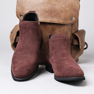 Botas Oxford Chelsea Chukka para Hombre, Zapatos de Vestir con Cordones, Parte Superior de Cuero PU y Gamuza, Zapatos Casuales de Moda para Hombre - Product Image 2