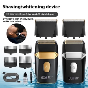 <span class=keywords><strong>Pelo</strong></span> eléctrico alimentado por USB para cortadora <span class=keywords><strong>de</strong></span> cabello, afeitadora <span class=keywords><strong>de</strong></span> doble hoja flotante recíproca, cuerpo completo, húmedo/Seco/lavable con carga rápida - Product Image 5