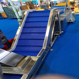 Modular nhựa băng tải băng tải thang máy thực phẩm máy móc thiết bị thép không gỉ màu xanh lưới vành đai tự động truyền đạt - Product Image 2