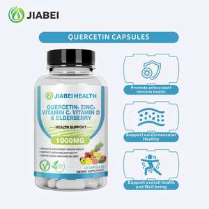 Capsule personalizzate di sambuco di fabbrica quercetina zinco vitamina C vitamina <span class=keywords><strong>D</strong></span> ha migliorato la densità ossea della salute cardiovascolare generale - Product Image 3