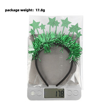 Nouveau Serre-tête Tendance 2027 Étoile Scintillante Rouge Vert Or, Cerceau à Cheveux en Guirlande pour Fête de Noël, Réveillon du Nouvel An, Accessoire Photo, Décoration de Tête