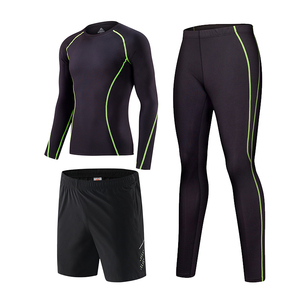 Vente en gros de vêtements de sport tenue de sport tissu élastique respirant évacuation de l'humidité 2 pièces hommes et femmes - Product Image 6