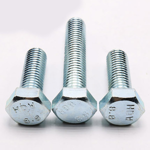 Boulons hexagonaux en acier au carbone, à filetage complet, qualité 8.8 bleu et blanc, zinc galvanisé, m20 <span class=keywords><strong>m10</strong></span>, livraison gratuite - Product Image 4