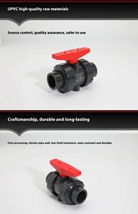 The Low Prices and High Quality From Factory Plastic PVC-U DIN 1/2" 2" Double Union <strong>Ball</strong> <strong>Valve</strong> - Product Image 4