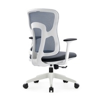 Chaise de bureau ergonomique JOHOOFURNITURE, cadre blanc, fabriquée en Chine, Ofis Koltugu, pour salle de conférence, coussin épais confortable