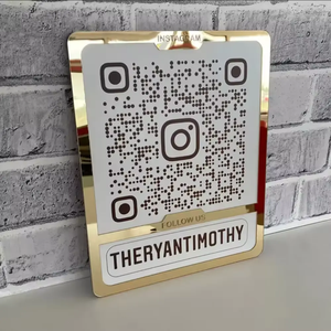 Placas de Acrílico com Código QR para Redes Sociais, Displays Arqueados Escaneáveis para Instagram, para Negócios, Salões, Restaurantes e Bares - Product Image 6