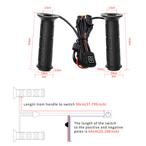 Interrupteur étanche à trois vitesses, accessoires pour <span class=keywords><strong>moto</strong></span>, véhicules tout-terrain (ATV), guidon chauffant électrique, température réglable - Product Image 4