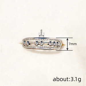 Anello da donna creativo con perline mobili, gioiello da mano unico e di nicchia per tutti i giorni - Product Image 3
