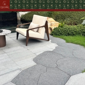 GOLDKING Pietra per <span class=keywords><strong>Pavimentazione</strong></span> in Arenaria a Faccia Irregolare per Terrazze Zen, Beige Grigio Miele, Misure Personalizzate - Product Image 4