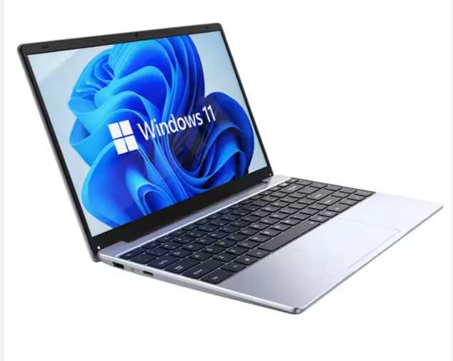 15.6 Inch Ultra-thin Gaming Laptop with 128GB SSD, Windows 11 System, EU Plug, IPS Panel, English Keyboard for Personal Home Use