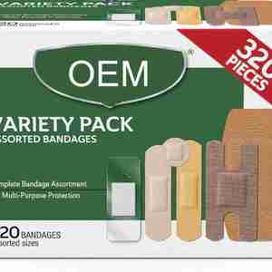 Paquete Variado de Vendajes Surtidos, 320 Unidades, 5 Estilos: Impermeables, Transparentes, de Plástico, Resistentes y de Tela Flexible, Primeros Auxilios - Product Image 2