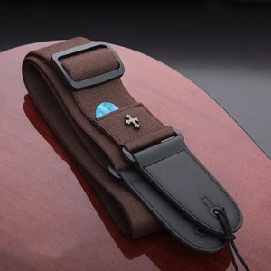 Correa para Guitarra Eléctrica, Correa para Guitarra Acústica Folk, Correas Vintage con Diseño Cruzado, Correas para Guitarra con Bolsillo para Púas, Accesorios para Guitarra - Product Image 4