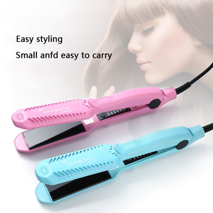 Lisseur <span class=keywords><strong>électrique</strong></span> plat pour cheveux, mini lisseur de barbe portable, fer à lisser à la vapeur, meilleure qualité, 1 pièce - Product Image 2