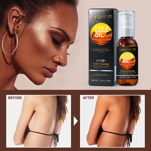 Huile bronzante en marque propre, huile bronzante bio, booster d'auto-<span class=keywords><strong>bronzage</strong></span>, huile bronzante pour le corps, sérum foncé, gouttes, réparation après <span class=keywords><strong>soleil</strong></span>, crème bronzante - Product Image 2