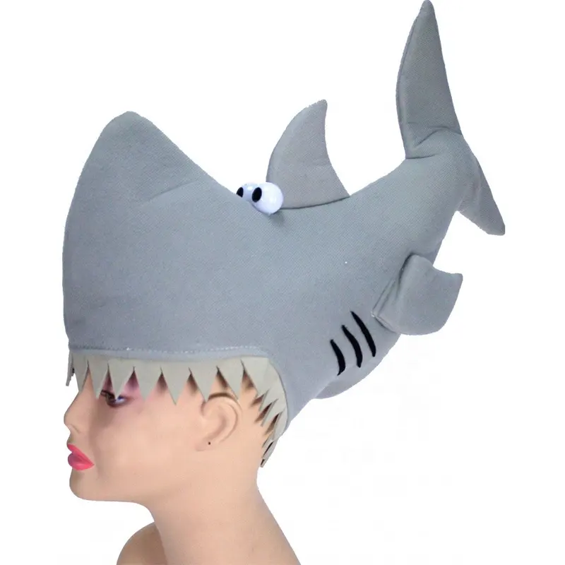 Novelty Animal Costume Accessories Shark Party Supplies Grey Shark Hat