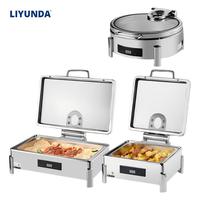 Chauffe-Plat Numérique Tactile LED Liyunda en Acier Inoxydable – Maintien au Chaud des Aliments 24 Heures pour Buffets et Traiteurs