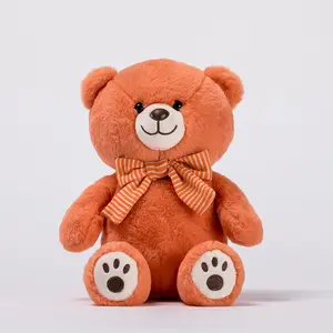 CE/ASTM OEM 2024高品质创意橙色泰迪熊毛绒玩具定制毛绒动物玩具毛绒可爱玩具作为礼物
