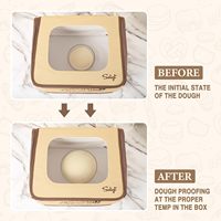 Boîte de fermentation pour pain au levain maison Yongli, boîte de fermentation pour pain en tissu pliable avec fermeture éclair pour la fermentation de la pâte et du yaourt