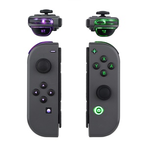 Kit d'éclairage d'ambiance LED EXtremeRate pour manette NS Switch avec boutons noirs mats UV pour la modification de la manette NS Switch version OLED - Product Image 1