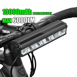 Luz Delantera <span class=keywords><strong>para</strong></span> <span class=keywords><strong>Bicicleta</strong></span>, 10000mAh, 6000 Lúmenes, Impermeable, Linterna con Carga USB, Accesorios <span class=keywords><strong>para</strong></span> Ciclismo de Montaña y Carretera - Product Image 1