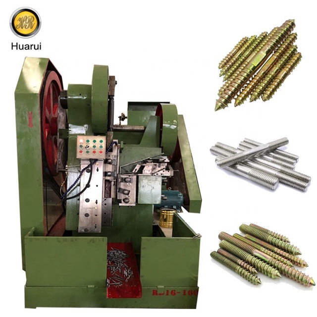 Double Head Screw and Bolt Thread Rolling Machine Automatic Feeding Straightening Cutting Thread Rolling Machine