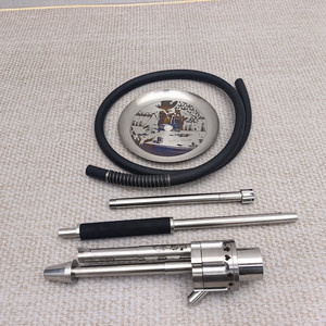 Ensemble de narguilé en acier inoxydable vache garçon Revolver forme de pistolet nouveau luxe narguilé boîte-cadeau Shi Carver Sheesha Shisha Chicha ensemble narguilé - Product Image 4