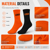 Chaussettes de sport personnalisées en coton respirant pour hommes et femmes, chaussettes d'entraînement athlétiques pour équipes de basketball et de tennis