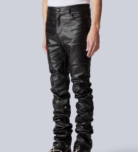 <span class=keywords><strong>Jean</strong></span> revêtu de cire <span class=keywords><strong>noir</strong></span>, nouvelles baskets, esthétique, slim, personnalisé, superpositions - Product Image 6
