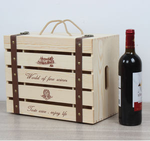 Wholesale Eco-Friendly Durable 6-Bottle <b>Wine</b> Bamboo Box Custom Logo & Pattern Portable <b>Gift</b> Packaging Case - Product Image 3