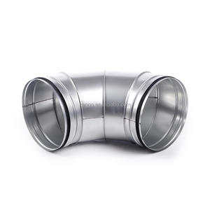 Производитель высококачественных трубопроводов, изгиб 90 градусов, вентиляция BF90, <span class=keywords><strong>GI</strong></span>, спиральные трубные фитинги, Спиральная трубопровод, локоть, система ОВКВ - Product Image 2