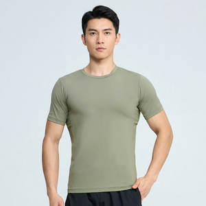 Customized Your Logo <b>Polyester</b> with Spandex Soft Sport Plain <b>Tshirt</b> for Printing Mens <b>Tshirt</b> - Product Image 1