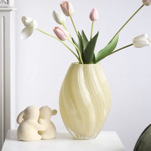 Hot Sale Cream Wind Glass <b>Vase</b> Pre-loved High-end Modern Minimalist Home Hydroponic Glass <b>Vase</b> - Product Image 4