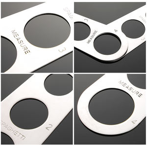 Règle à pâtes facile à nettoyer Outil de mesure 4 portions de service Mesureur de spaghetti en acier inoxydable Fournitures de cuisine Contrôle 4017003 - Product Image 5